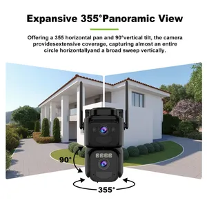 Outdoor Solar Network Camera WiFi 2MP 3MP 4 MP 6MP Ptz 4g Sim Card 360 IP Wireless Security Camera AI Camera thumbnail-1