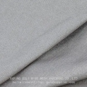 100% Silver Fiber Mesh Knitted Gauze Fabric EMF RFID Shielding Signal Radiation Protection Anti-Static Home Curtain Garments BOLI thumbnail-5
