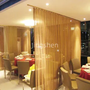 Decorative Metal Mesh Curtains, Woven Metal Flexible Mesh Curtains, Indoor Ceiling Curtains thumbnail-2
