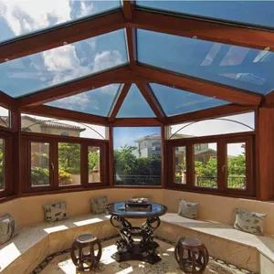 SUNFREE Aluminum Glass Sunroom, Custom Outdoor Conservatory For Villa thumbnail-5