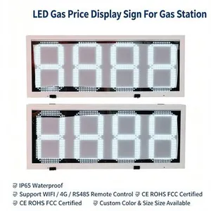 Pylon Sign Illuminated Gas Station Digital Signage Petrol Station Fuel Price Sign thumbnail-2