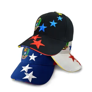 Custom Made Hat OEM Service 3D Puff Star Embroidery National Flag Cotton Baseball Cap thumbnail-3
