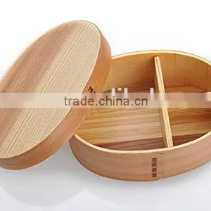 Round Wooden Tableware Lunch Box thumbnail-1