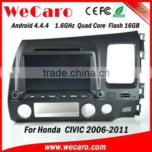 Wecaro Android 4.4.4 Car Dvd Direct Factory for Civic Double Din Steering Wheel Control Right Hand Drive 2006 - 2011 thumbnail-5