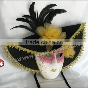 Clown Ceramic Hand Painted Face Mask Wall Hanging thumbnail-2