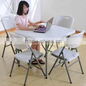 Modern Comfortable Leisure Portable Simple White Folding Cheap Wholesale Plastic Chair Quality Choice thumbnail-6