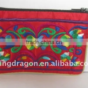 NEW CHINESE EMBROIDERY SILK COIN PURSE WALLET thumbnail-1