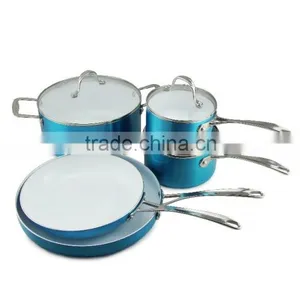 Aluminum Pressed Nonstick & Ceramic Coated Polishing Cookware Set thumbnail-2