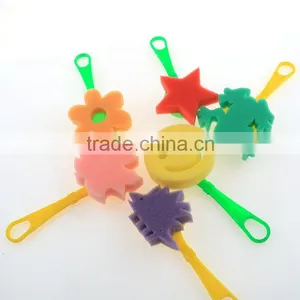 6 Shapes High Quality Foam Sponge Painting Brush For Kids DIY thumbnail-2