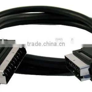 High Quality 21 Pin Male to Male Scart Cable Lead Fully Wired Video TV thumbnail-3