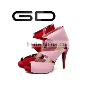 Women Best Choice, Sexy Suede Leather Peep Toe Low Cut PU Material High Heel Sandals thumbnail-5