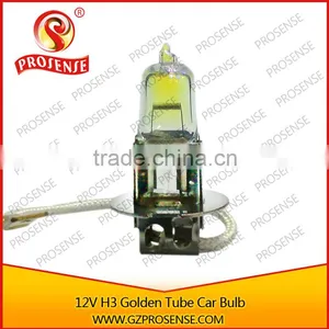 H3 6V/12V 100W or 55W or 25W Car Halogen Head Bulb(Shining Golden Tube) thumbnail-1