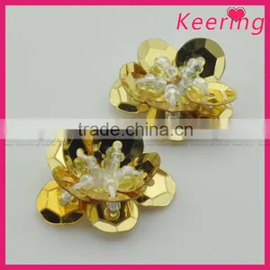 Plastic Sequin Handmade Flower Applique for Shoes thumbnail-3