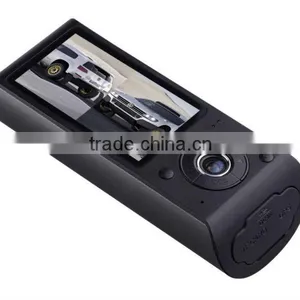 HD 720P Car DVR Recorder Dual Cameras + 140 Degree Super Wide Angle +1080P Car Audio+IR+GPS X3000 thumbnail-1