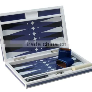 Exclusive High Glossy Custom Wooden Backgammon Set thumbnail-4