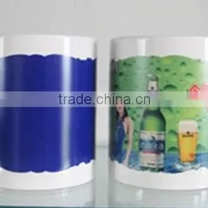 11oz White Mug With Patch Color Changing Irregular Edge Blue thumbnail-1