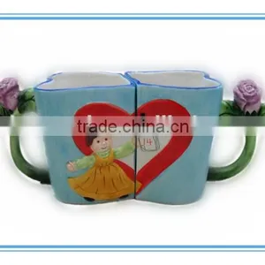 Ceramic Lover Gift Double Mug thumbnail-1