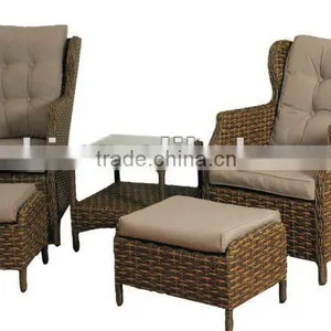 Leisure Rattan Chair With Footrest thumbnail-1