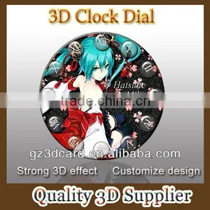 Custom Lenticular 3d Wall Clock Panel of Cartoon thumbnail-1