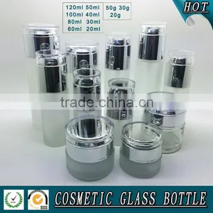 Fosted Glass Cosmetic Bottles and Jars thumbnail-1