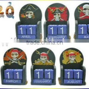 Polyresin Skull Desk Calendar thumbnail-1