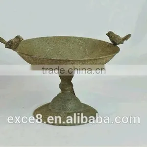 Antique Metal Garden Bird Feeder With Stand thumbnail-1