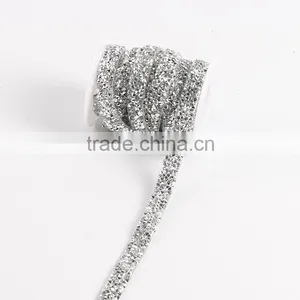 Customize Design Strass Chain,silver Rhinestone Belt With Hotfix Glue thumbnail-2