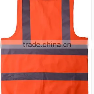 EN471 Adult Security Protection Orange Yellow Reflective Strips Safety Warning Vest Jacket Clothing thumbnail-3