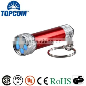 Promotional Gift Blacklight 365nm Custom 5 LED Best Keychain Flashlight thumbnail-1
