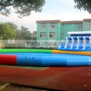 Inflatablewater Amusement Park Waterpark With Wave Slide in Stock thumbnail-2