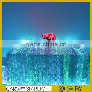 2015 Optic Fiber Luminous Led Lighted Table Cloth for Wedding thumbnail-5