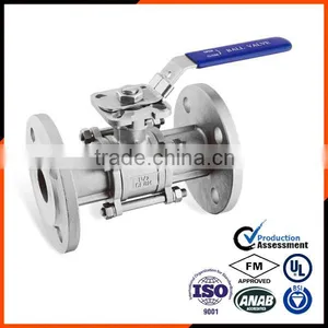 3PC DIN Flanged Ball Valve In DN40 In Blow-out Proof Stem thumbnail-3