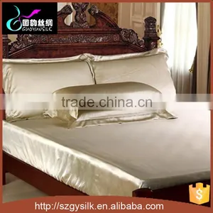 Wholesale Luxury Colorful Silk Bedding Fitted Sheet thumbnail-1