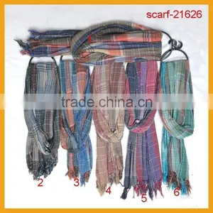 Fashion Long Scarf Cotton Fringe Scarf thumbnail-1