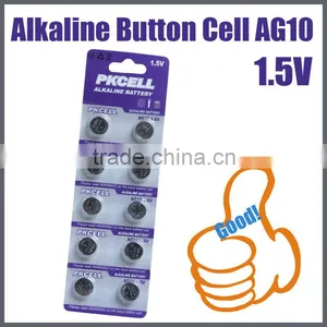 AG10 Button Cell Battery L1131 LR1130(10 Pack) PKCELL Brand thumbnail-3
