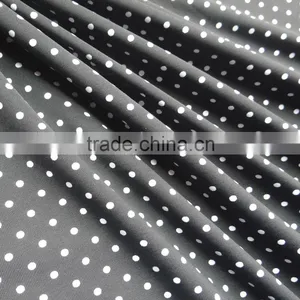Black Fabric With White Dot Swimwear Fabric Stock thumbnail-3