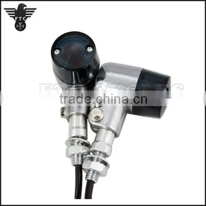 Blue Lens Antique Polish Finish Turn Signal Lights for Suzuki Motorcycle thumbnail-1