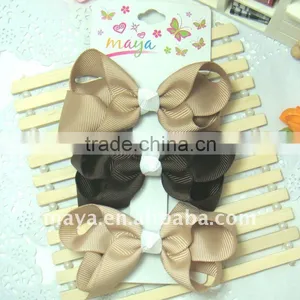 Plain Khaki Color Hair Clips MY4-1 thumbnail-1