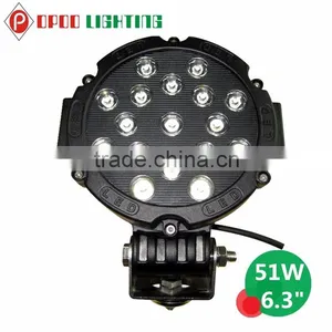 2015 Hot 4x4 Car Accessories Round 7 Inch 51w Led Work Light for Jeep Trucks thumbnail-1