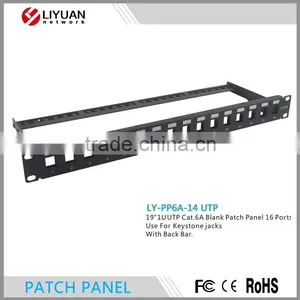 LY-PP6A-14 19"1U UTP Cat.6A 16 Port Blank Patch Panel thumbnail-1