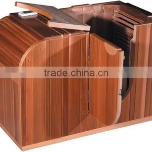 Computer Control Panel Feature Mini Half Body Sauna Room in Red Cedar thumbnail-2