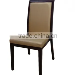 Stackable Durable Wood Look Aluminum Restaurant Chair thumbnail-1