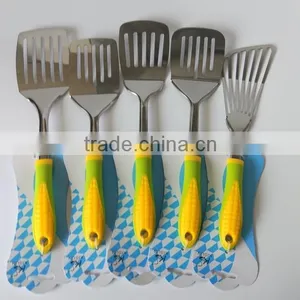 New Corn Handle Series of Kitchen Tool Spatula Type Stainless Steel Turner thumbnail-1