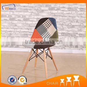 Indoor Linen Chair With Wood Legs thumbnail-2