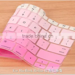 Wholesale for Macbook Retina 12 Keyboard Cover Gradient Colors Silicone Keyboard Cover Skin thumbnail-6