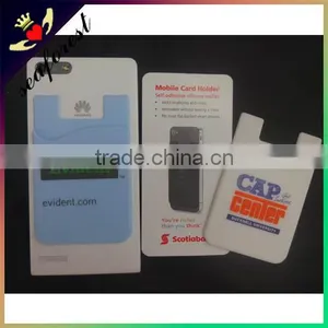 2016 New Mobile Phone Silicone Smart Card Wallet 3m Sticky thumbnail-1