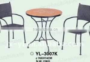 Outdoor Garden Metal Round Mosaic Table Set thumbnail-1