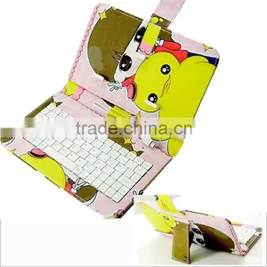 Color Print Universal pu Leather Phone Case With Keyboard for Iphone for Xiaomi Redmi mi Mione Note Pro 1 2 3 4 5 8 S A C thumbnail-1