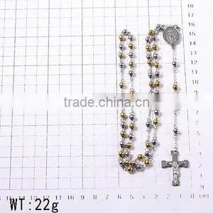 European Fashion Accessories Latest Cross Pendant Dither Beads Christmas Discount Necklace thumbnail-2