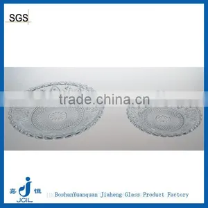 Stocked Glass Food Plate 10" 12" China Manufacture thumbnail-1